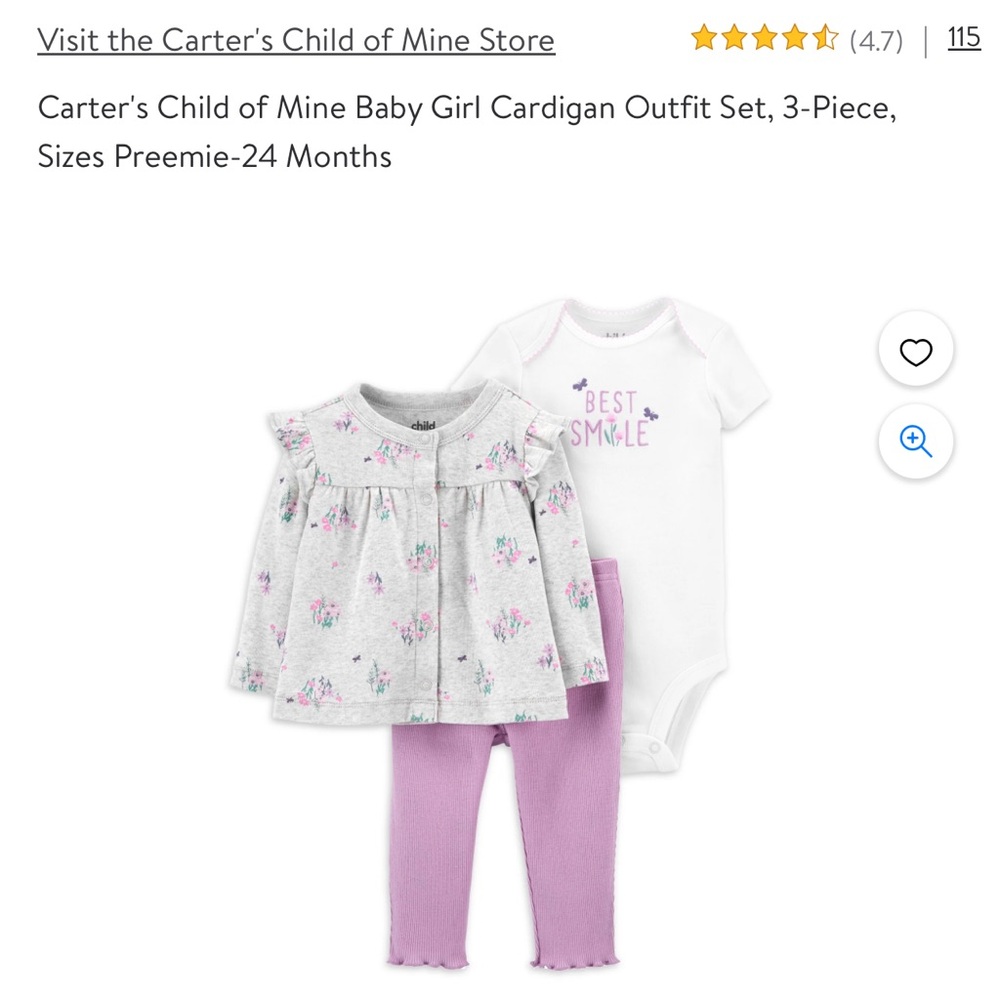 NWT baby girls 3 piece outfit